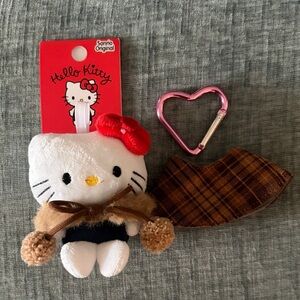 Sanrio Hello Kitty Plush Dangler with Red Bow and Outfit